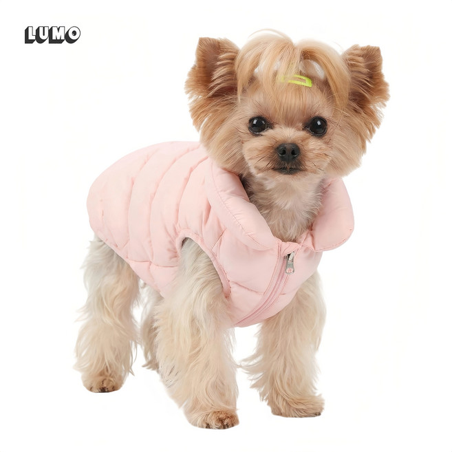 강아지옷 가벼운 착용감 세탁 간편 올인원 강아지봄옷 실내외 겸용, 베이비핑크, 1개