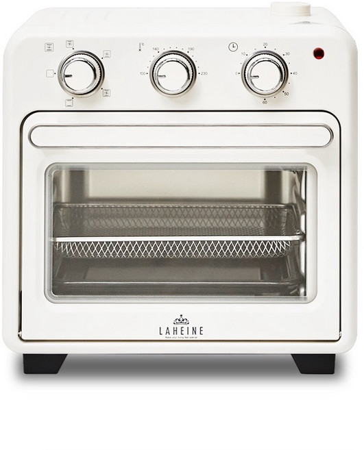 라헨느 상하열선 스텐 오븐형 에어프라이어 스팀 16리터 대용량, 다이얼 크림화이트