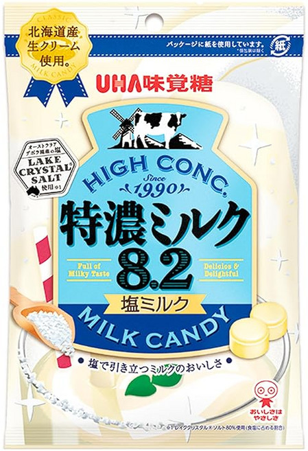 UHA 미각당 특농 우유 8.2 소금 우유 75g × 6봉, 1개, 1g