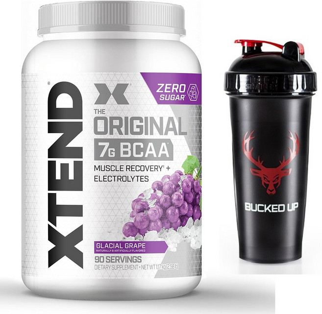 싸이베이션 엑스텐드 오리지널 BCAA 글레이셜 그레이프 90서빙 + Bucked up 쉐이커 700ml 증정, 1개, 1.17kg
