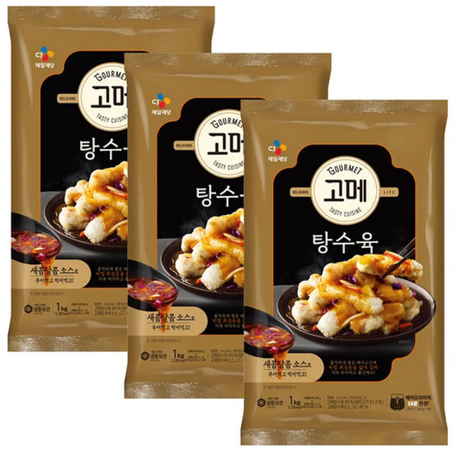 고메 바삭 쫄깃한 탕수육, 1kg, 3개