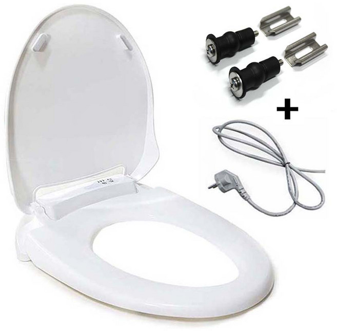 따뜻한 이서미 온열변기커버 생활방수, 온열변기커버 [전기선2M연장+치마형부속품추가]