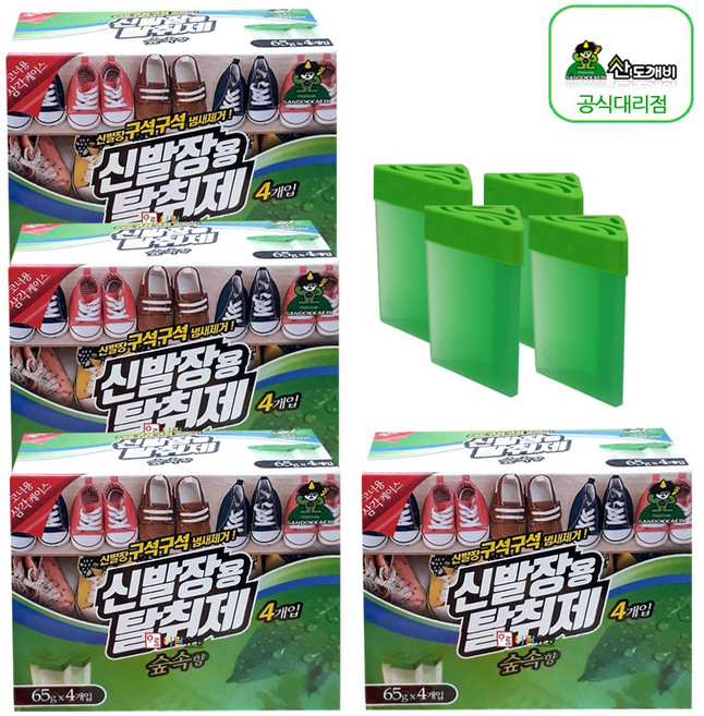 산도깨비 신발장용 탈취제 4개입 (숲속향), 4개, 260g