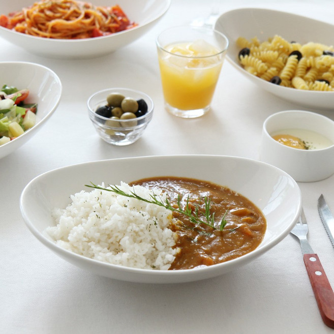 끌리메 크림화이트 2인 4인 6인 12P 15P 24P 35P 그릇세트 한식기 양식기 파스타볼 홈세트, 8)크림화이트 타원파스타볼과 래머킨 6P, 1개