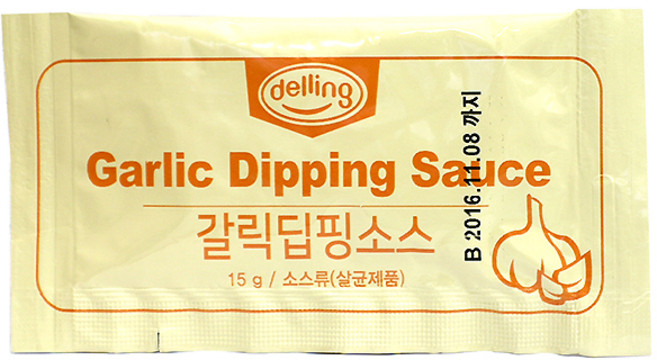 푸드올마켓_ 델링 갈릭디핑소스 한박스(15gx500ea) /냉장/ 소비기한 26.05.20, 1개, 15g
