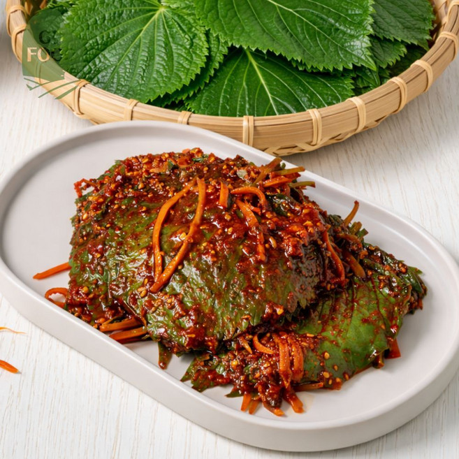 건담농수산 전라도 땡초 매운 깻잎김치 남도식, 500g