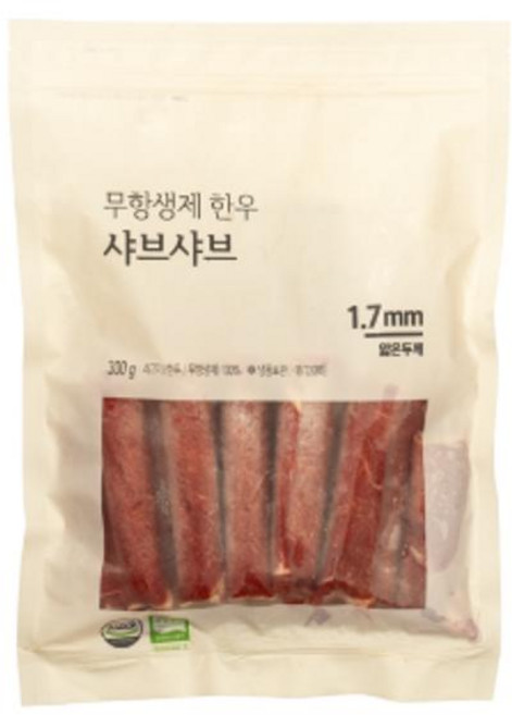 풀무원 무항생제 한우 샤브샤브 300g 1개