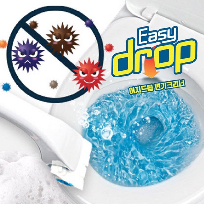 이지드롭 김희철 변기청소 일회용변기솔 핸들+리필12개입, 1. 핸들+리필 12개입