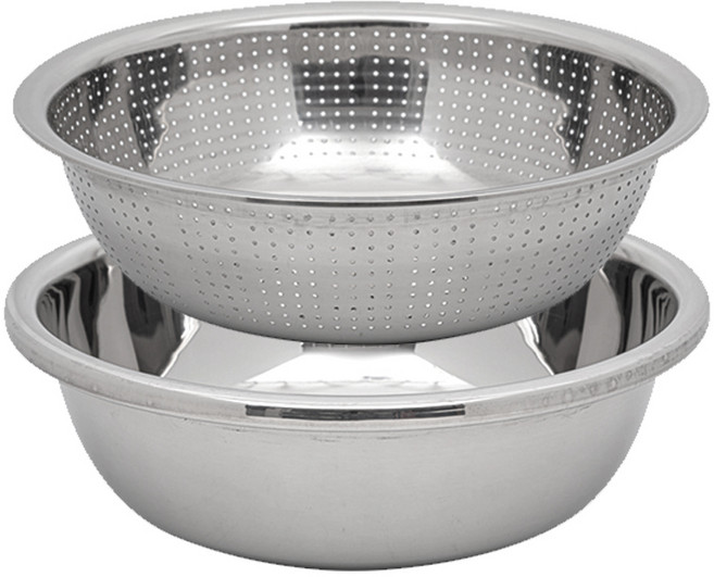 엘투리버스 스텐 믹싱볼 타공채반 2종 세트 LRC-4039, 믹싱볼 40cm+채반 39cm, 1개