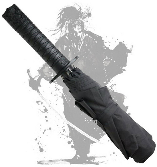 스워드 단도 칼자루 자동접이식 우산