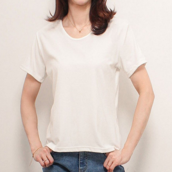 제이지나 여성 스판 반팔티 반팔 티셔츠