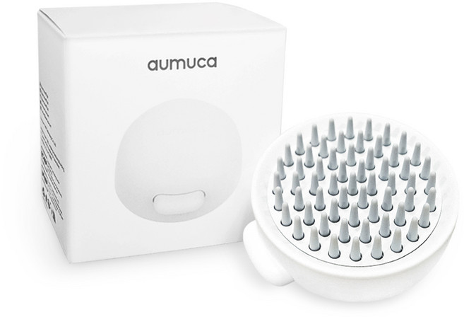 [공식파트너] aumuca 아우무카 반려동물 브러쉬 스마트 케어 단모용 실리콘 브러쉬 강아지 고양이 빗, 화이트, 1개