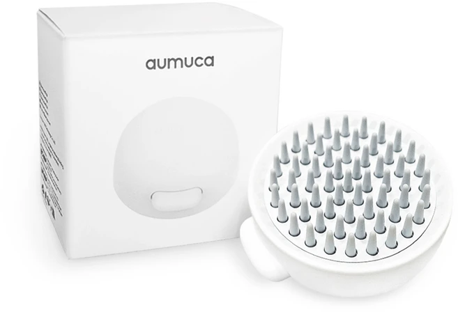 [공식파트너] aumuca 아우무카 반려동물 브러쉬 스마트 케어 단모용 실리콘 브러쉬 강아지 고양이 빗, 화이트, 1개 - 쿠팡