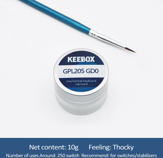 Keebox Krytox GPL205G0 GPL105 XHT-BDZ 식 키보드 스위치 윤활유 안정제 윤활 그리스 안정제 윤활유 브러시, [06] GPL205G0 10g
