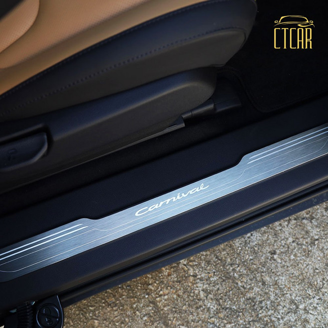 4세대 카니발 호환 도어스커프 악세사리 튜닝 용품, 도어스커프1열4P