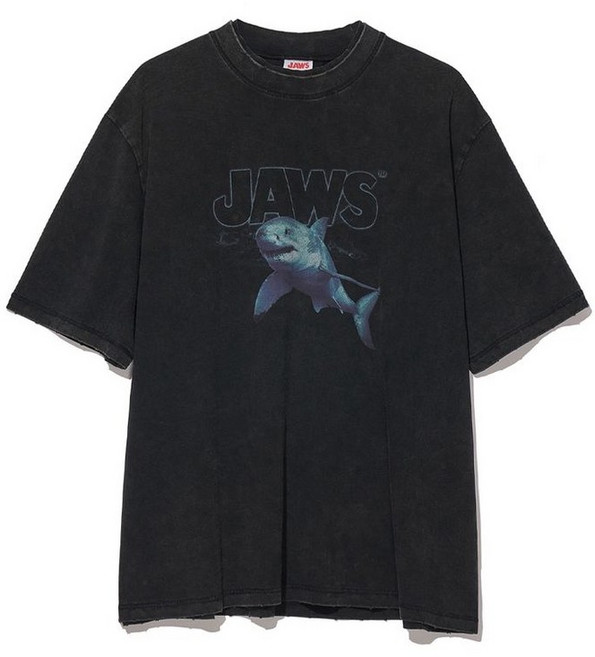 PARTIMENTO REWORKS [JAWS] Shark Tee_VTG Black