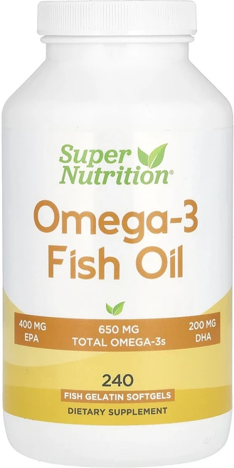 슈퍼 뉴트리션 omega3 오메가3 Super Nutrition 피쉬 오일 1000mg 대용량 제품, 1개, 240정 - 쿠팡