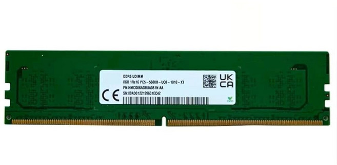 SK Hyn(Hynix) 오리지널 8GB (1x8GB) DDR5 5600MHz (또는 4800MHz PC5-38400) 고성능 게이밍 RAM PC5-44800 UDIMM 버퍼링