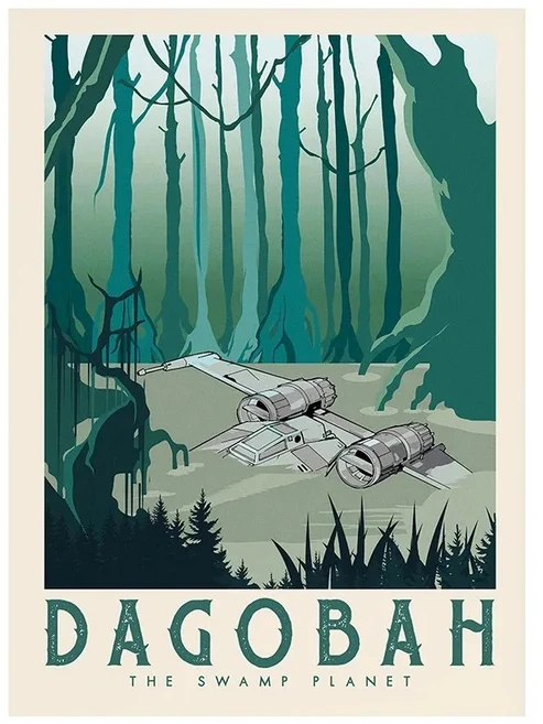 Tatooine Endor 풍경 캔버스 페인팅 빈티지 아트 여행 영화 전쟁 벽 사진 홈 데코, 05 20cmX30cm Frameless, 06 1, 1개