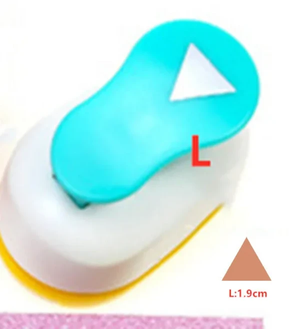 삼각형 모양 공예 펀치 종이 커터 스크랩북 학교 구멍 펀처 기하학적 엠보싱 기계 1.4cm-6.1cm, 05 1piece 1.9CM