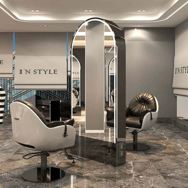 미용실 양면거울 미용경대 옷가게 경대 헤어샵 대형, 공식 표준 구성, 블랙 티타늄 양면 거울