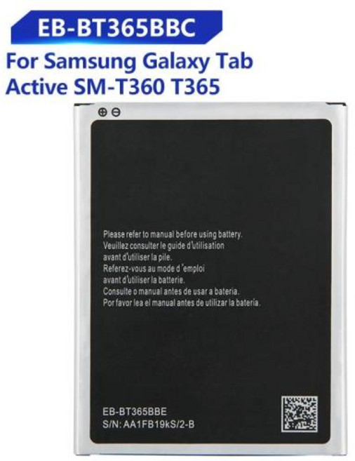 교체 탭 활성 T365 T360 SM-T360 EB-BT365BBE EB-BT365BBC 4450mAh, 교체 탭 활성 T365 T360 SM-T360 EB-B, 1개
