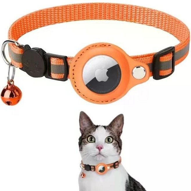강아지위치추적 실시간 GPS 추적기 모니터링 반려동물 탐지기 개 고양이, Orange single collar, 1개