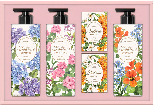 LG생활건강 보타닉 퍼퓸컬렉션 멀티케어선물세트 + 쇼핑벡, 1세트