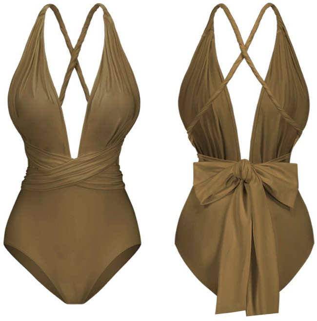 모노소울 몸매완벽보정 섹시 라엔느 모노키니 수영복 큰컵 비키니, 모카 (고급진딥카키), XL (55-66반사이즈 추천)