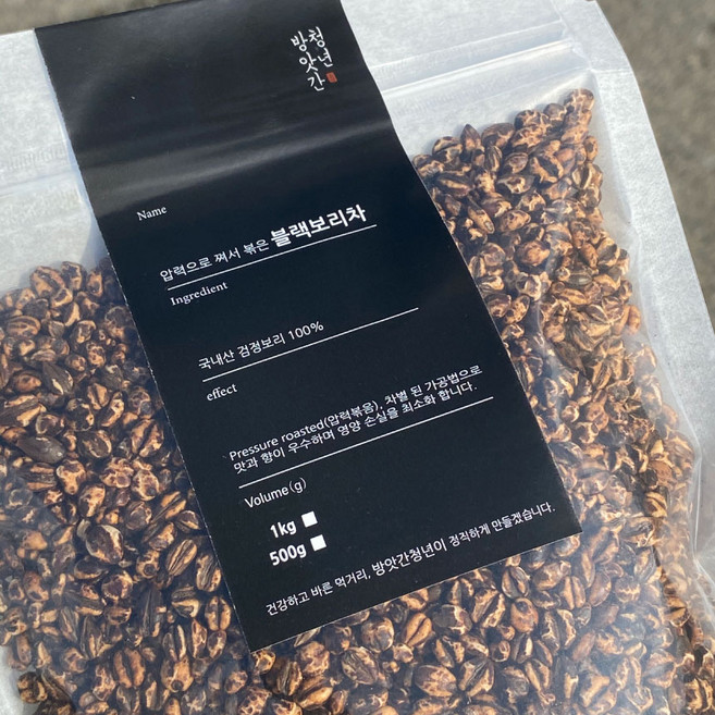 방앗간청년 압력으로 쪄서 볶은 블랙보리차, 500g, 1개입, 1개