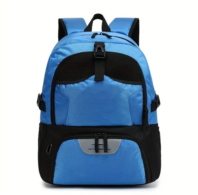 運動雙肩包 籃球運動旅行背包, 寶藍色, 1個