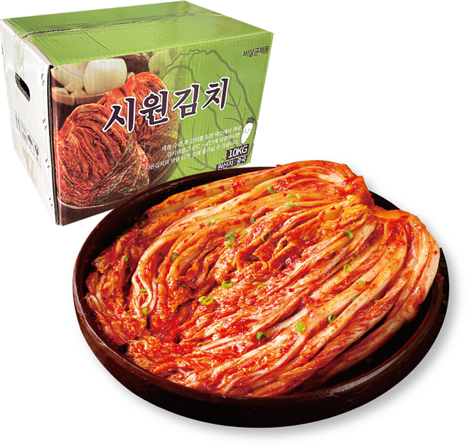 시원 배추 김치 포기김치, 10kg, 1박스