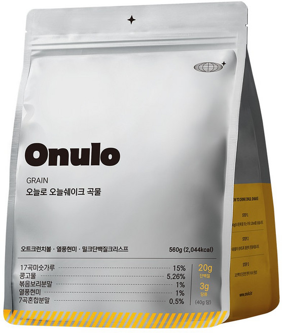 오늘로 오늘쉐이크 식사대용 단백질 쉐이크 곡물맛 대용량, 1개, 560g