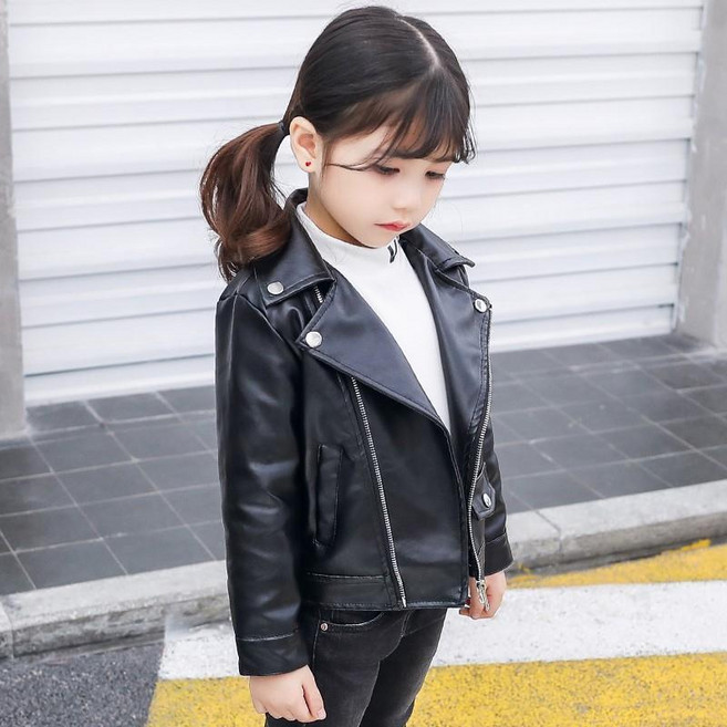 남아여아 봄&가을 포켓 가죽 재킷