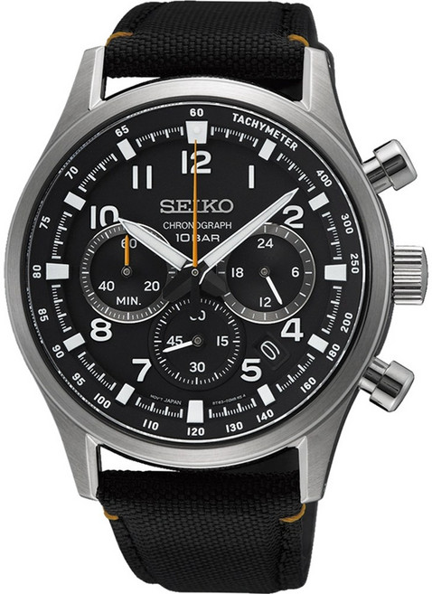 SEIKO 精工錶 CS系列 計時手錶 男錶 黑色 SSB449P1 43mm