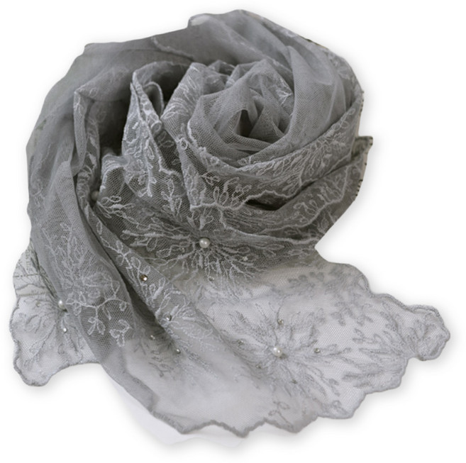 메리앤유 블링진주 포인트 레이스 롱 스카프