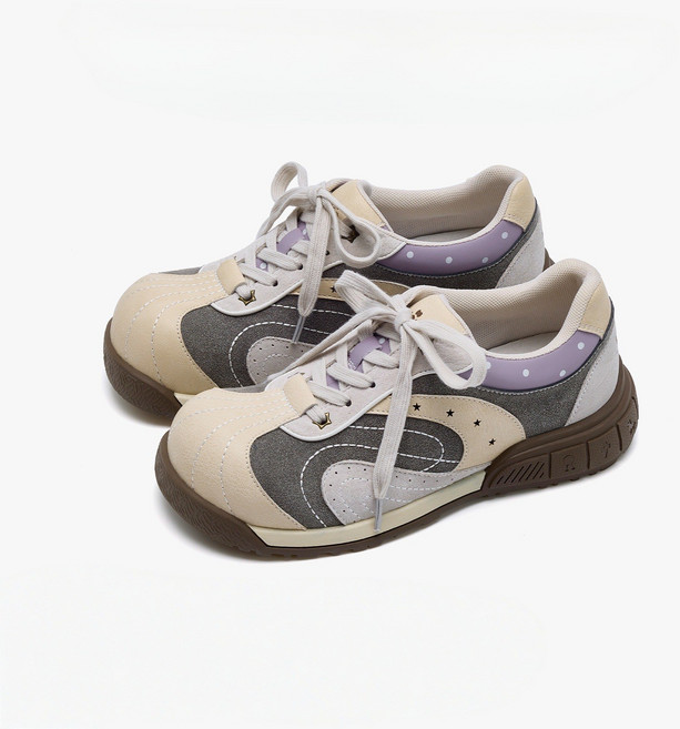 馬速主義新款百搭平底運動鞋女秋小衆設計感大頭鞋厚底休閒鞋