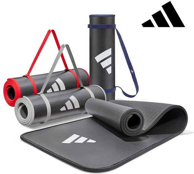 아디다스 AB트레이닝 요가매트 10mm 스트랩포함 두꺼운 층간소음 운동 홈트 헬스 여자, 레드, 1개