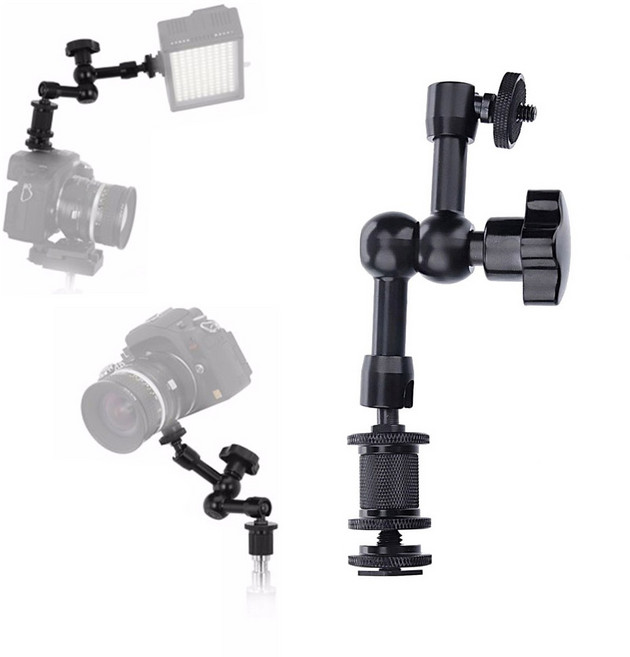 Zoom-AI 스마트폰 개인방송 영상 촬영장비 모음 핫슈 브라켓 거치대 마운트, E03.7인치 매직 암, 1개