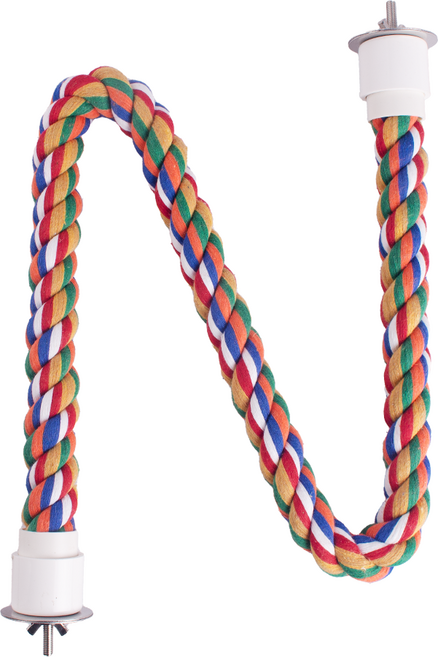 점보 무지개 면횃대 앵무새용품 대형 로프 횃대 횟대 로프 렉산 아크릴새장 철장, 25mmX90cm