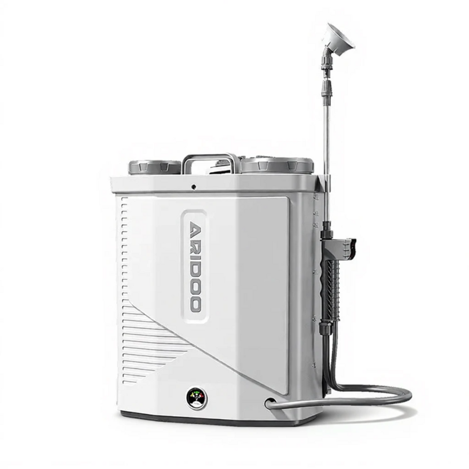 툴릭스 충전식 농약분무기 자동교반 농약분사기 고압 휴대용 살포기 20리터, 화이트, 1세트