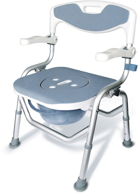 편리안 알루미늄 접이식 2in1 이동식변기+목욕의자 bc-1123, 이동식 목욕+변기의자2in1, 1개