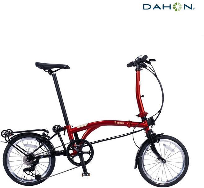 DAHON Lunden D7 摺疊車 16吋 7速 城市通勤 收納簡單 牽著走, 金屬紅, 1個
