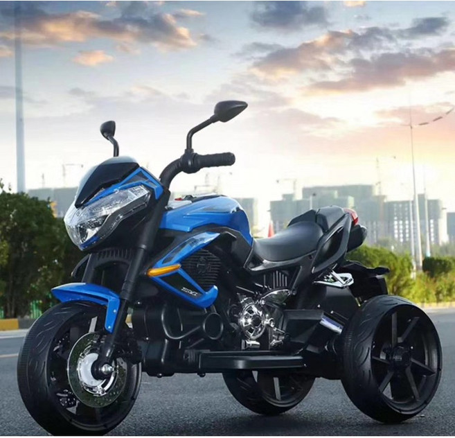 【阿LIN】800266 HT-9888 三輪摩托車 童車 電動機車 大黃蜂機車 歐兜嘜 輔助輪 音樂 早教, 藍色, 1個