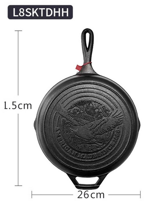 무쇠팬 3개 20cm 26cm 12인치 30cm 8인치 10.25인치 세트, L8SKTDHH 26cm, 1개