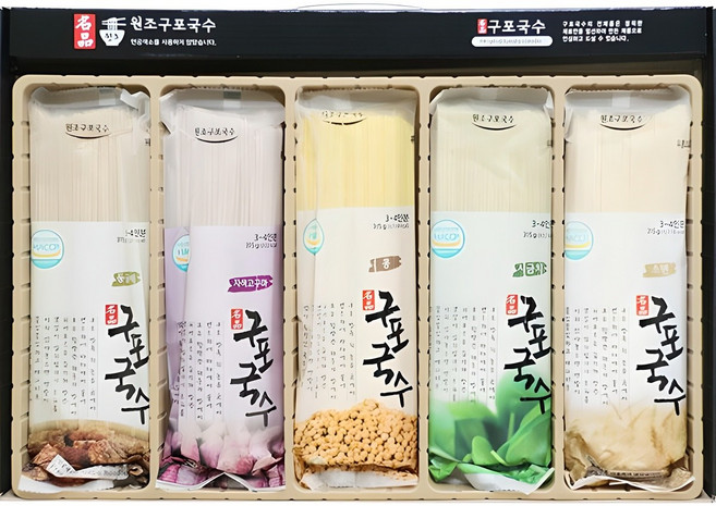 구포국수 오색국수 310g 5종세트 웰빙국수 잔치국수 재활센터 성과사은품 복지센터사은품, 1.55kg, 1세트