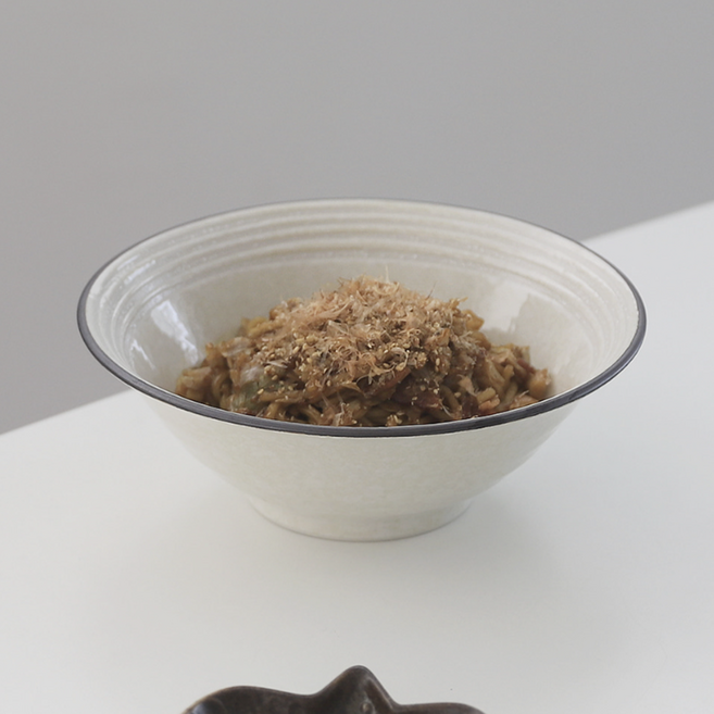 덮밥그릇 일본 식기 샤린 면기 22cm, 1개