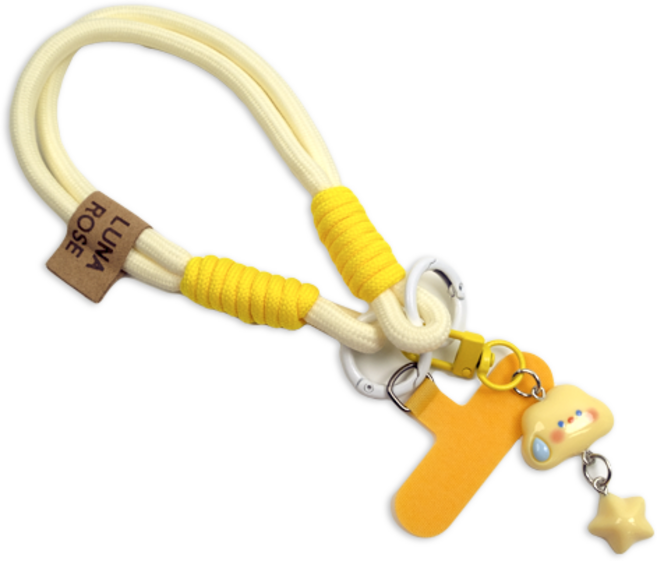 루나로즈 핸드폰 손목 스트랩, 허니옐로우, 1세트