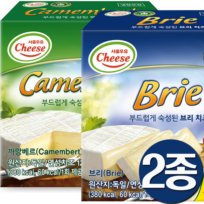 수입치즈2종_까망베르+브리치즈, 1개, 250g