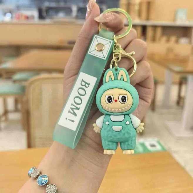 라부부키링 인형키링 가방키링 초등학생선물 어린이집선물 미니키링 가방꾸미기 가방악세사리 가방장식 가방고리인형 인형열쇠고리 팝마트 라부부인형 인형키링, 청록 멜방, 1개